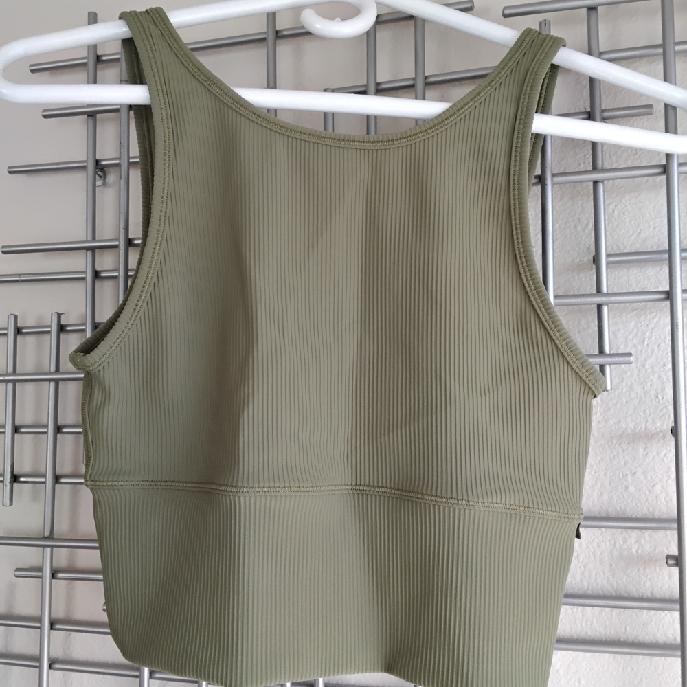 Lululemon Athletica Sage Green Ribbed Tank Top